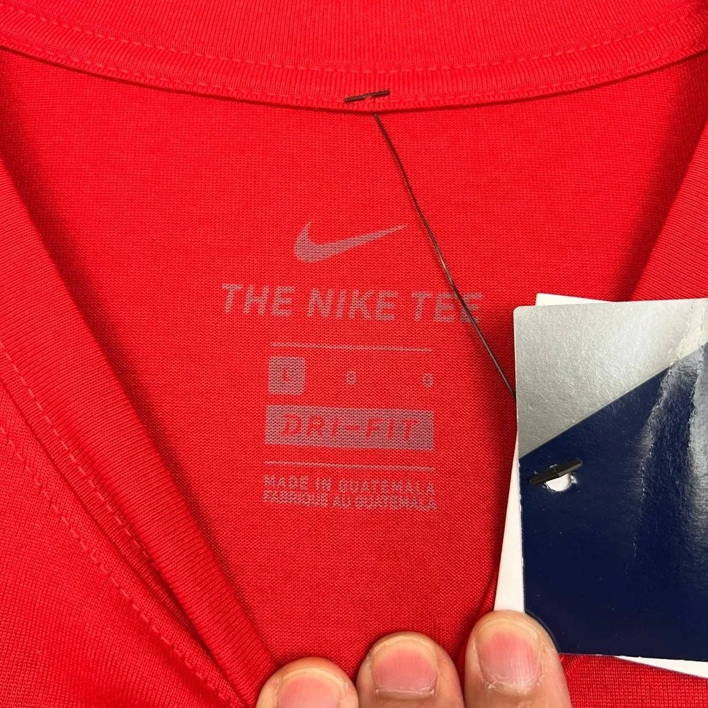 Nike Dri-Fit Shirt Men Large Washington Nationals Short Sleeve‎ Crew Neck New L